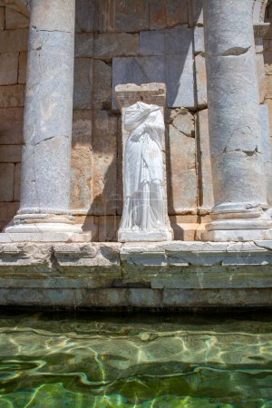 Photo for Burdur - Turkey, June 27, 2023, Antoninus Fountain of Sagalassos in Burdur, Turkey. - Royalty Free Image