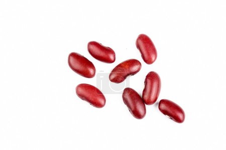 Foto de Frijol rojo seco, frijol de riñón sobre fondo blanco - Imagen libre de derechos