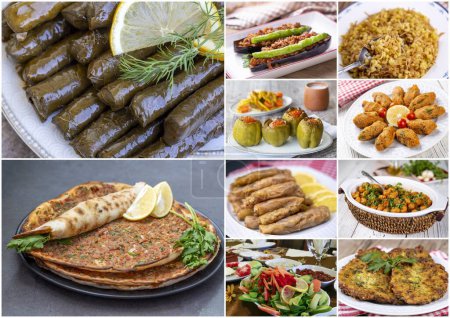 Photo for Traditional delicious Turkish foods collage - Royalty Free Image