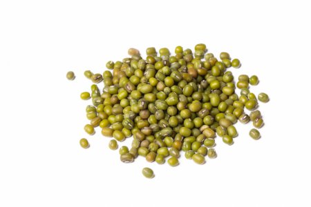 Photo for Dry mung beans on a white background - Royalty Free Image