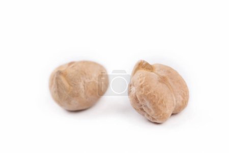 Photo for Dried raw chickpea on the white background - Royalty Free Image