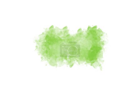 Photo for Abstract green brush drop background. Splash on paper. This is a hand drawn. - Royalty Free Image