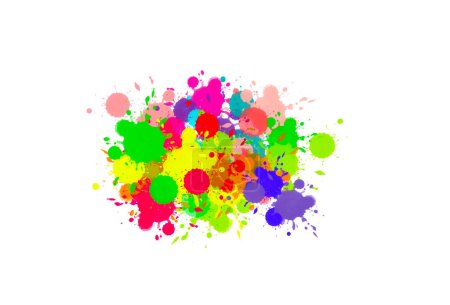 Photo for Multicolor splash watercolor stain - template for your designs. - Royalty Free Image