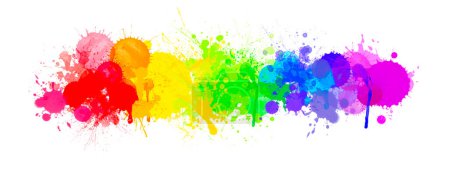 Photo for Multicolor splash watercolor stain - template for your designs. - Royalty Free Image