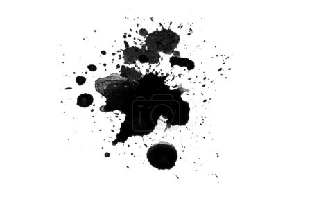 Photo for Abstract splatter black color background. illustration design. - Royalty Free Image