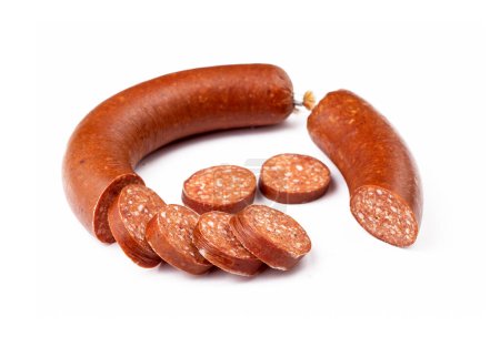 Turkish sausage on the white background