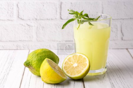 Photo for Lemonade with lemon and mint - Royalty Free Image