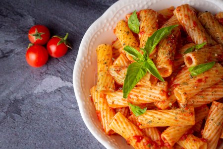Photo for Penne pasta with tomato sauce - Royalty Free Image