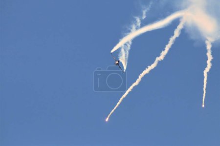 Photo for Turkey / Izmir, September 9, 2022, Izmir Independence day celebrations, Turkish Stars airplane show Turkish Air Force aerobatic demonstration team which called - Royalty Free Image