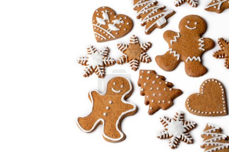 Photo for Christmas homemade gingerbread cookies, gingerbread man - Royalty Free Image