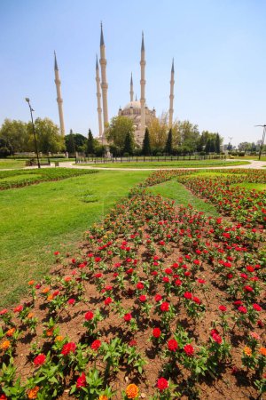 Photo for Adana - Turkey, August 20, 2023, Adana Central Sabanci Mosque - Royalty Free Image