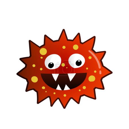 Photo for Different, interesting, funny cartoon figure; bacteria or germ or virus - Royalty Free Image