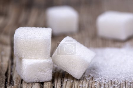 Photo for Close up of white sugar cubes - Royalty Free Image