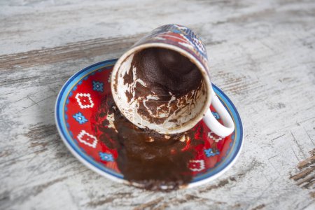 Photo for Coffee fortune-telling in the Turkish coffee cup - Royalty Free Image