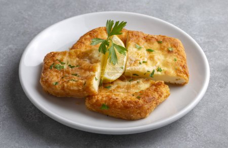 Saganaki is a Greek delicacy of fried cheese.
