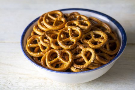 Photo for Mini crispy pretzels, food concept photo. - Royalty Free Image