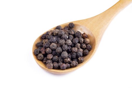 Photo for Dried black pepper on the white background - Royalty Free Image