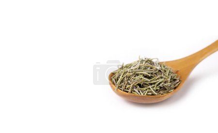 Téléchargez les photos : Épice au romarin sec à base de plantes sur fond blanc - en image libre de droit