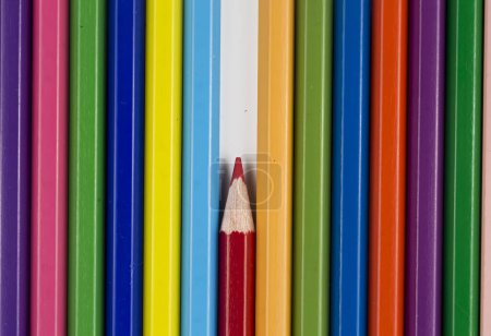 Photo for Color pencils isolated on the background. Close up. - Royalty Free Image