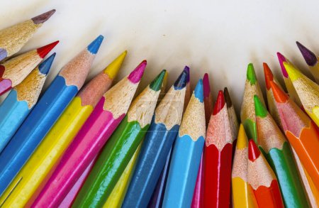 Photo for Color pencils isolated on the background. Close up. - Royalty Free Image