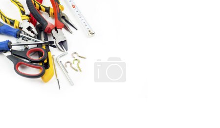 Foto de Various type of tools on white background - Imagen libre de derechos
