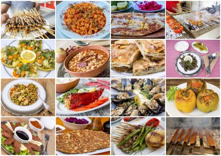 Foto de Tradicional deliciosa comida turca collage - Imagen libre de derechos