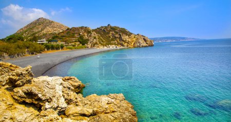 Téléchargez les photos : Mavra Volia Beach, Chios, Greece - en image libre de droit