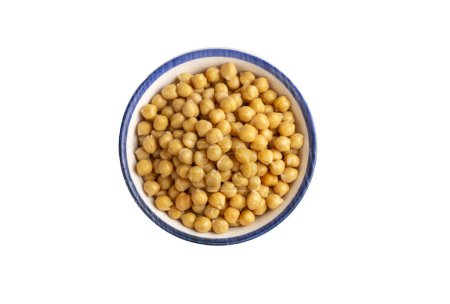 Photo for Boiled chickpea on the white background - Royalty Free Image