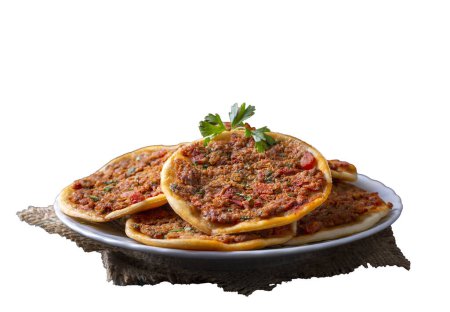 Téléchargez les photos : Nourriture turque Findik Lahmacun / Mini Pizza - en image libre de droit