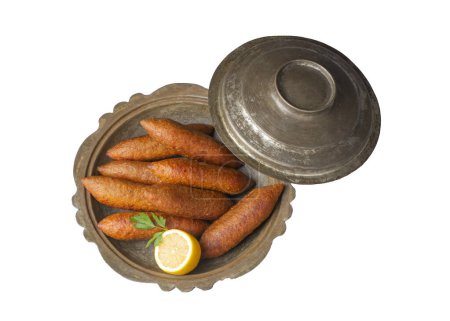 Téléchargez les photos : Nourriture spéciale nationale turque icli kofte et oruk, aliments turcs nationaux. Hatay oruk kofte. - en image libre de droit