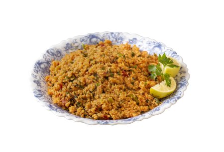 Photo for Traditional delicious Turkish foods: bulgur salad (kisir) - Royalty Free Image