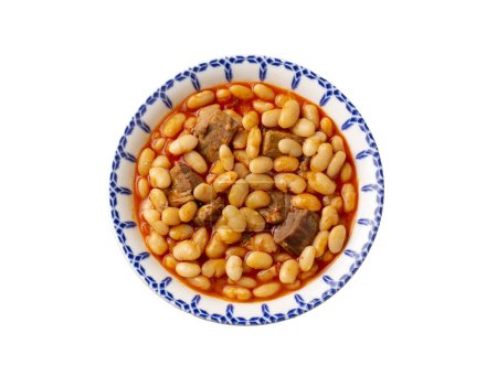 Photo for Turkish foods; dried bean, Beans with minced meat (kuru fasulye) - Royalty Free Image