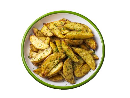 Photo for Baked spiced potatoes look delicious. - Royalty Free Image