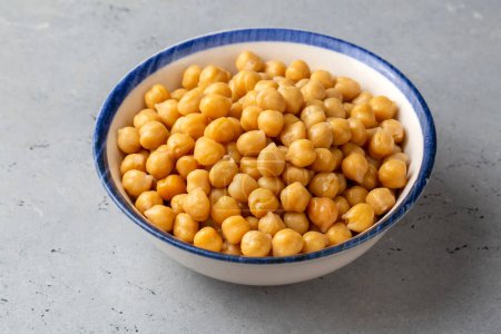 Photo for Boiled chickpea on the white background - Royalty Free Image