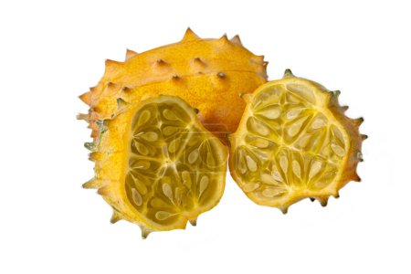 Téléchargez les photos : Kiwano Cucumis Metuliferus Légumes exotiques Fruits tropicaux oranges - en image libre de droit