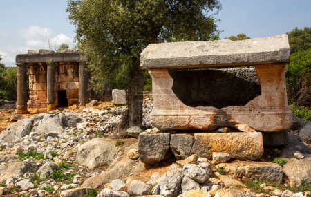 Téléchargez les photos : Ancienne ville Kanli divane située dans la province de Mersin en Turquie - en image libre de droit