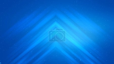 Photo for Blue Upward Movement Arrow Background features a blue atmosphere with waves arranged as arrows pointing upward with particles flowing up. - Royalty Free Image