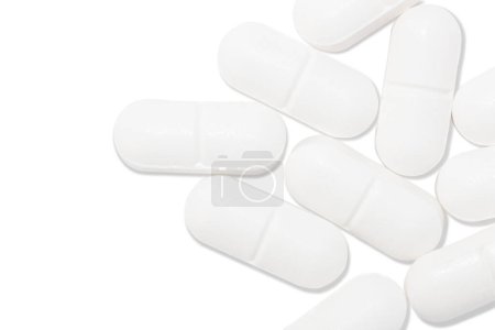 isolierte Pillen auf weißem Hintergrund