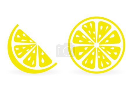 Illustration for Fresh and juicy lemon on white background. Vector illustration - Royalty Free Image