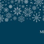 Winter and Christmas background with snowflakes. Christmas background for greeting card. New year and Christmas greeting card. Blue background. Vector illustration