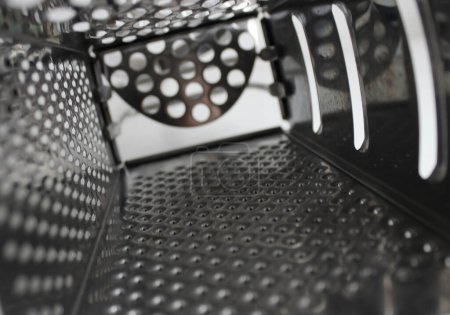 Slicer Blades And Holes On Inner Grater Surface Textured Background 