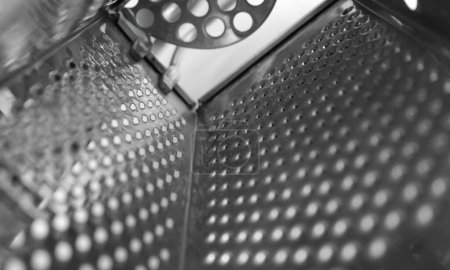 Photo for Multidimensional pattern of perforated metal surfaces - Royalty Free Image