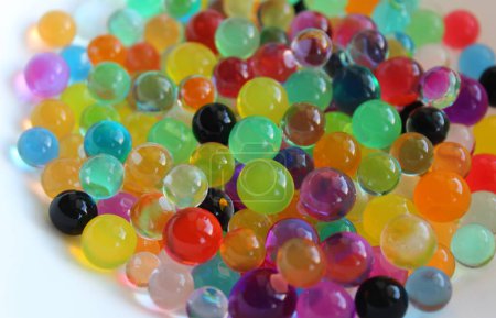 Pattern Of Colored Antistress Water Beads Stock Photo