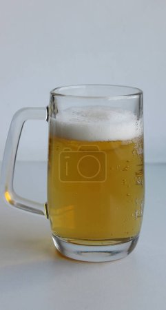 Massive Tankard With Craft Light Beer Isolated On White Background Stock Photo For Vertical Story 