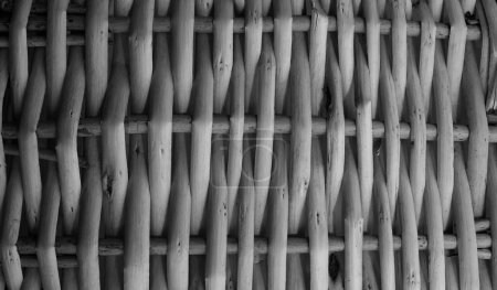 Muster aus gewebten Fasern Textur Graustufen Archivfoto für Hintergründe