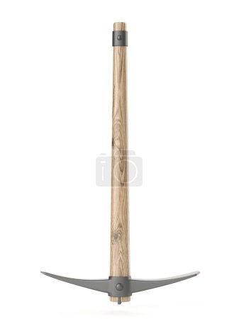Photo for Hand tools pickaxe 3D rendering illustration isolated on white background - Royalty Free Image