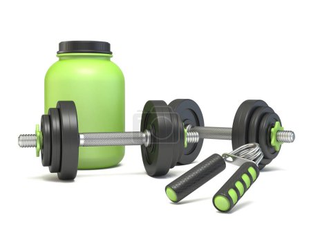 Photo for Gym equipment 3D rendering illustration isolated on white background - Royalty Free Image