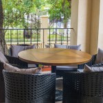 outdoor furniture with table and chairs in the garden