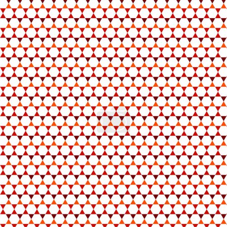 Red Orange Hexagon Star Honeycomb Pattern