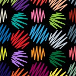 Messy Irregular Zigzag Lines Pattern With Scribbles And Scrawls. Colorful Doodle Pattern Background